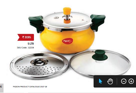 Pigeon All in One Super Cooker Red Yellow Induction Based